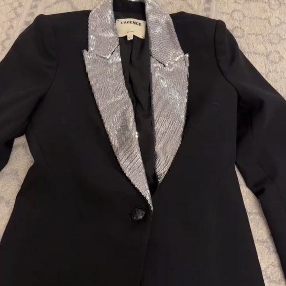 πHPπLagence clementine sequin lapel black blazer - Picture 8 of 11
